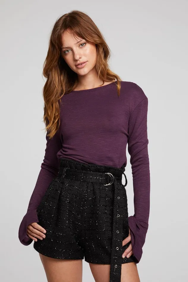 Womens Tops Chaser Brand Nyla Plum Perfect Blouse