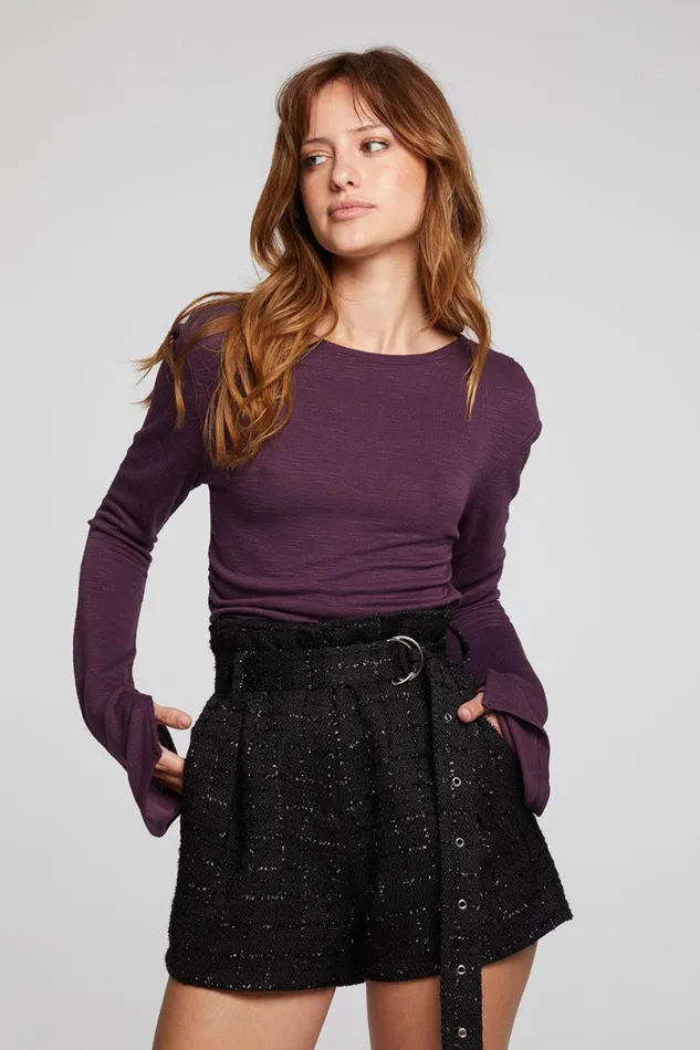 Womens Tops Chaser Brand Nyla Plum Perfect Blouse