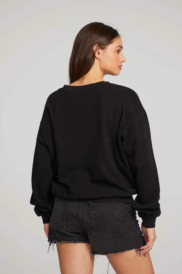 Womens Tops Chaser Brand Poppy Black Pullover