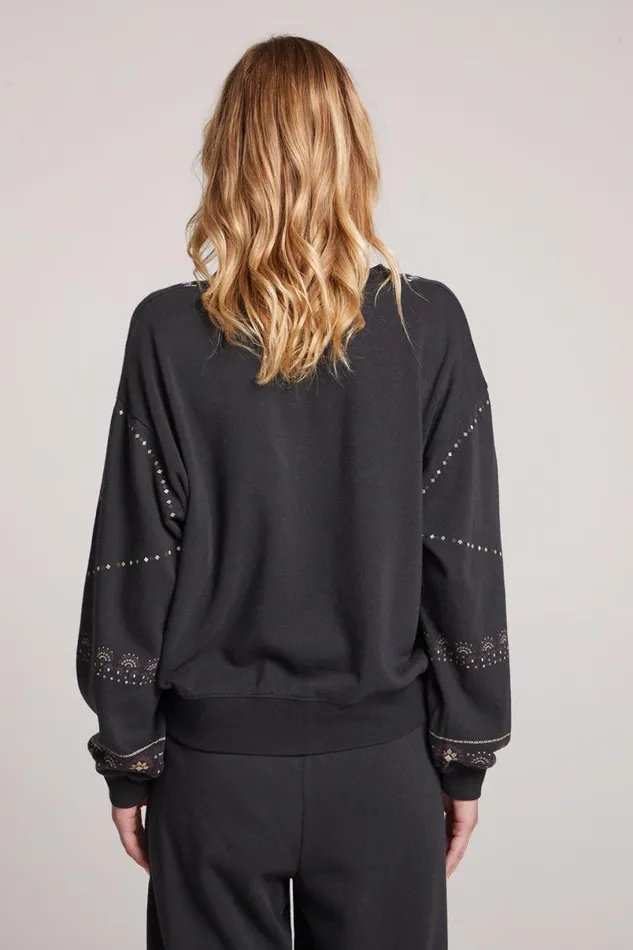 Womens Tops Chaser Brand Poppy Licorice Pullover