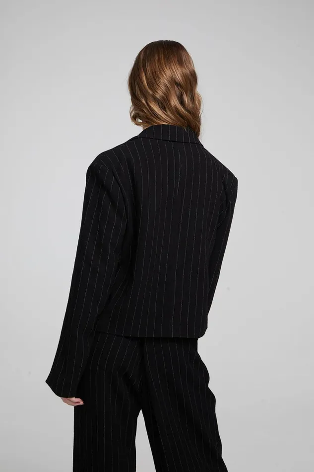 Womens Tops Chaser Brand Santana Beverly Pinstripe Blazer