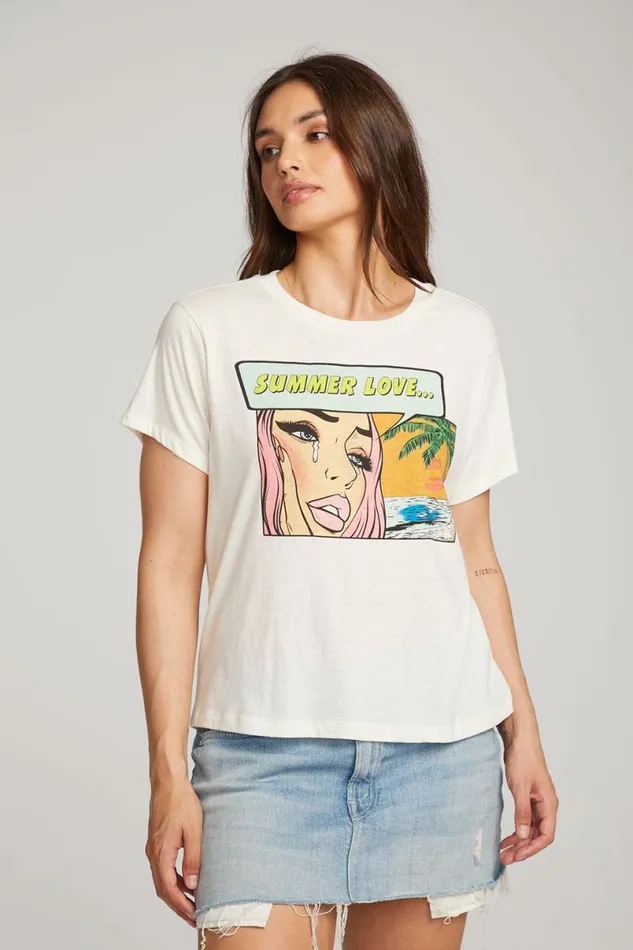 Womens Tops Chaser Brand Summer Love Tee