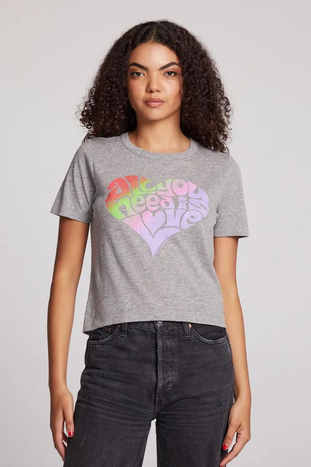 Womens Tops Chaser Brand The Beatles All You Need Is Love Tee