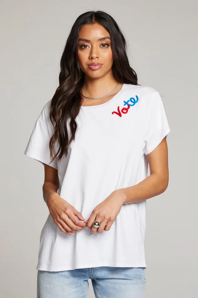Womens Tops Chaser Brand Vote Tee