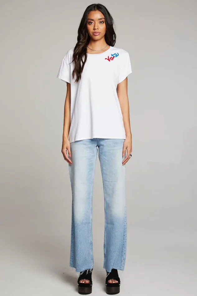 Womens Tops Chaser Brand Vote Tee