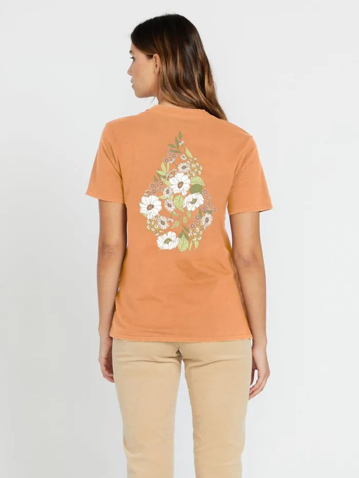 Womens Tops Volcom Stone Step Tee 8211 Wild Ginger