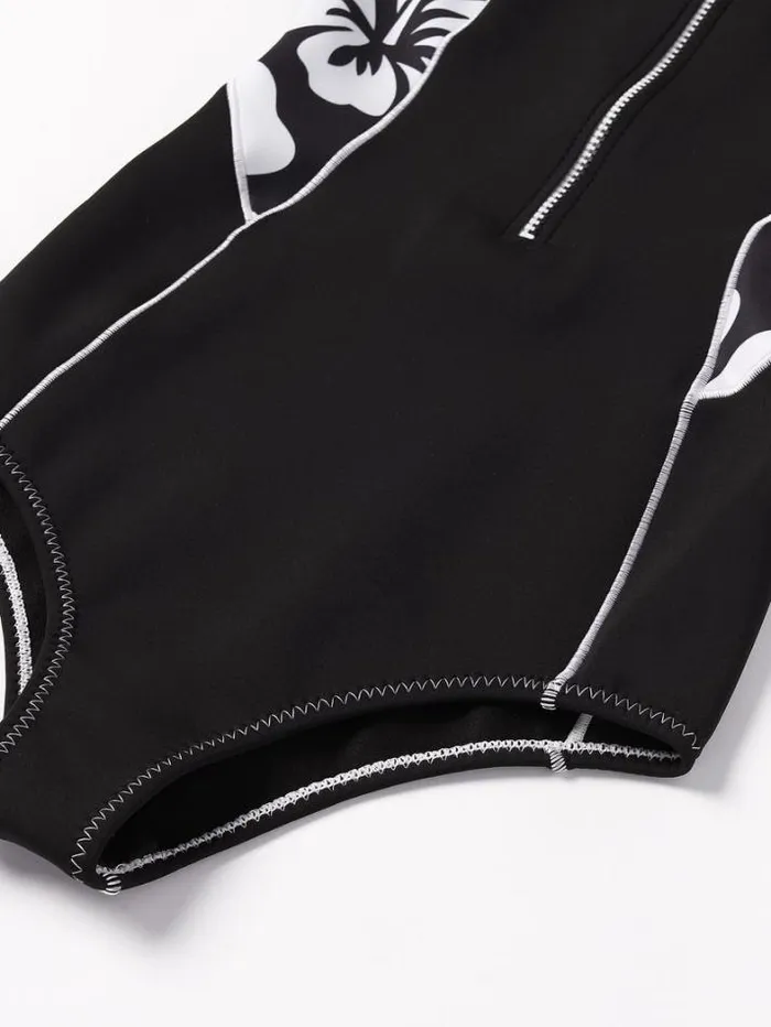 Womens Wetsuits Volcom Modulator 1mm Front Zip Short John Wetsuit 8211 Black