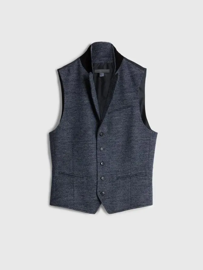WOODWARD VEST Navy Clothing John Varvatos Suiting