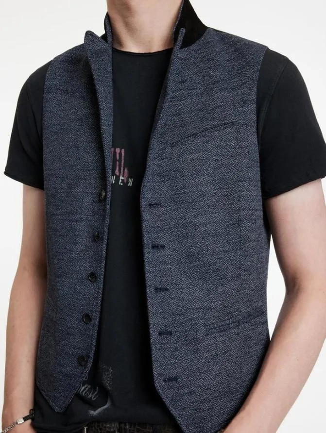 WOODWARD VEST Navy Clothing John Varvatos Suiting