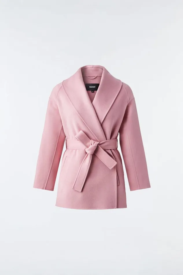 Wool Coats Women Mackage TYRA DoubleFace Wool Robe Jacket Cream Wool Coats Women Mackage TYRA DoubleFace Wool Robe Jacket Cream