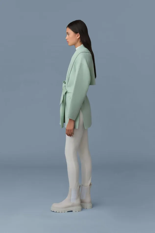 Wool Coats Women Mackage TYRA DoubleFace Wool Robe Jacket Cream Wool Coats Women Mackage TYRA DoubleFace Wool Robe Jacket Cream