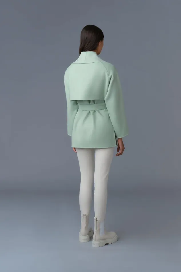 Wool Coats Women Mackage TYRA DoubleFace Wool Robe Jacket Cream Wool Coats Women Mackage TYRA DoubleFace Wool Robe Jacket Cream