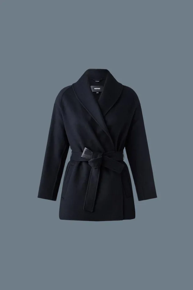 Wool Coats Women Mackage TYRA DoubleFace Wool Robe Jacket Cream Wool Coats Women Mackage TYRA DoubleFace Wool Robe Jacket Cream