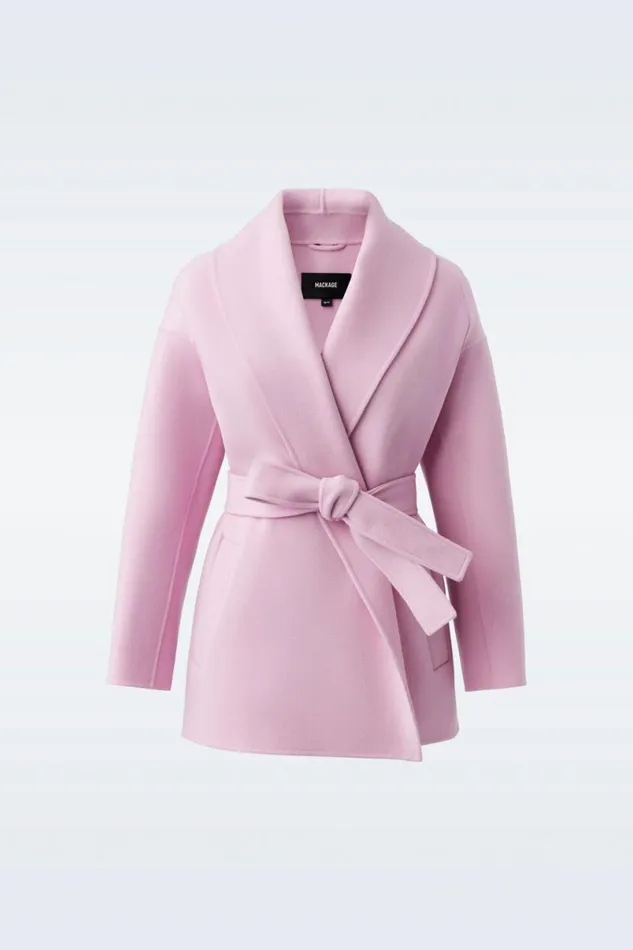 Wool Coats Women Mackage TYRA DoubleFace Wool Robe Jacket Cream Wool Coats Women Mackage TYRA DoubleFace Wool Robe Jacket Cream