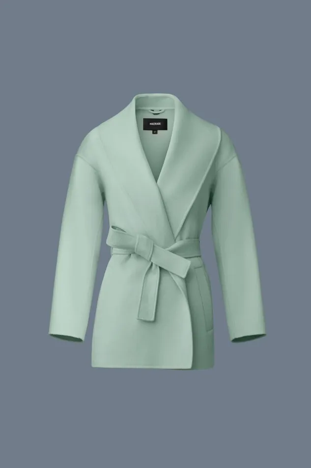 Wool Coats Women Mackage TYRA DoubleFace Wool Robe Jacket Cream Wool Coats Women Mackage TYRA DoubleFace Wool Robe Jacket Cream
