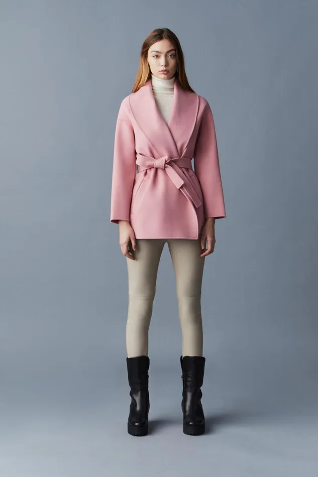 Wool Coats Women Mackage TYRA DoubleFace Wool Robe Jacket Cream Wool Coats Women Mackage TYRA DoubleFace Wool Robe Jacket Cream