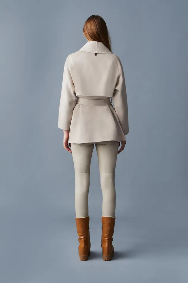 Wool Coats Women Mackage TYRA DoubleFace Wool Robe Jacket Cream Wool Coats Women Mackage TYRA DoubleFace Wool Robe Jacket Cream