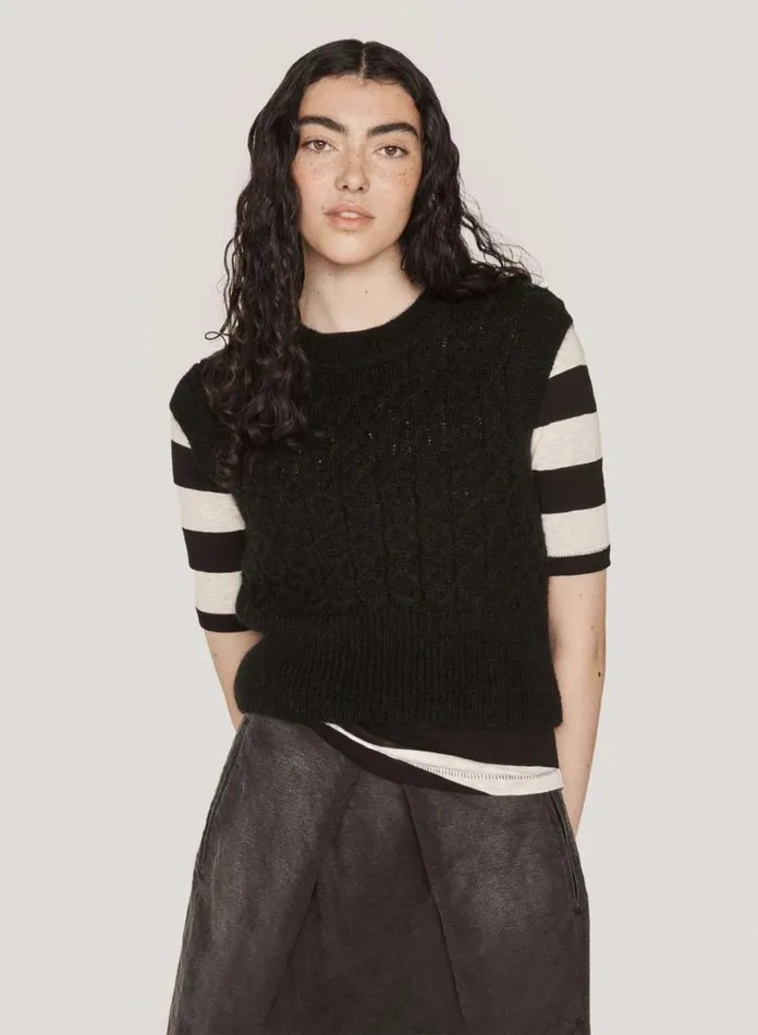 YMC Farrow Knit Black Womens Knitwear
