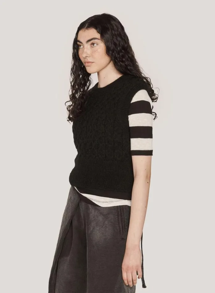 YMC Farrow Knit Black Womens Knitwear