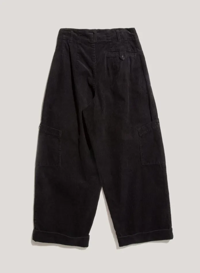 YMC Grease Corduroy Trousers Black Womens Trousers