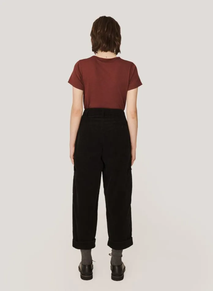 YMC Grease Corduroy Trousers Black Womens Trousers