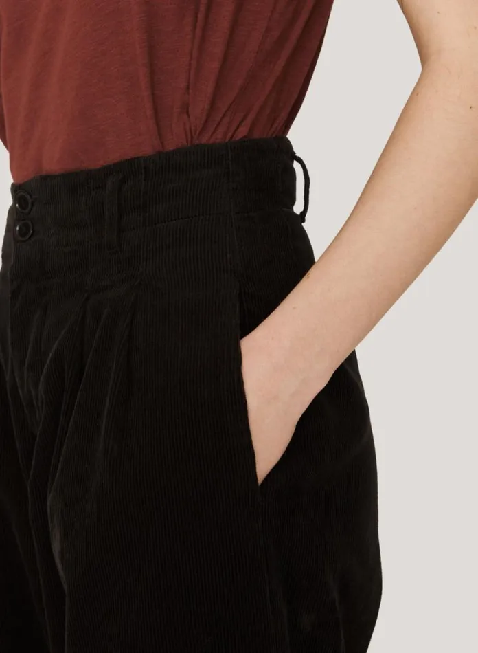 YMC Grease Corduroy Trousers Black Womens Trousers