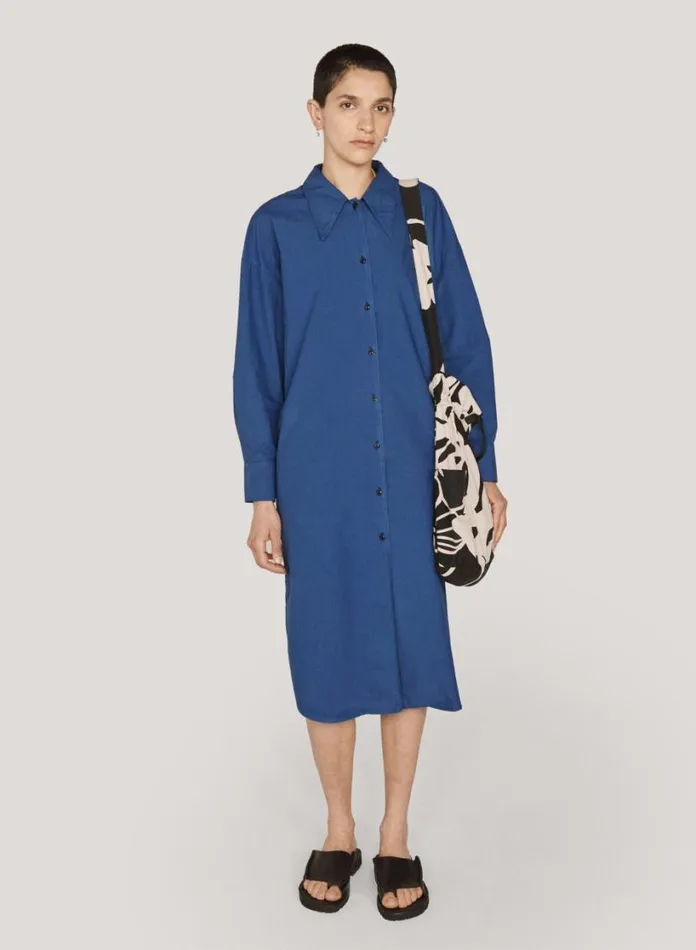 YMC Judy Dress Blue Womens Dresses