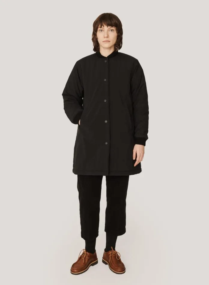 YMC Sharks Baseball Ripstop Coat Black Womens Outerwear