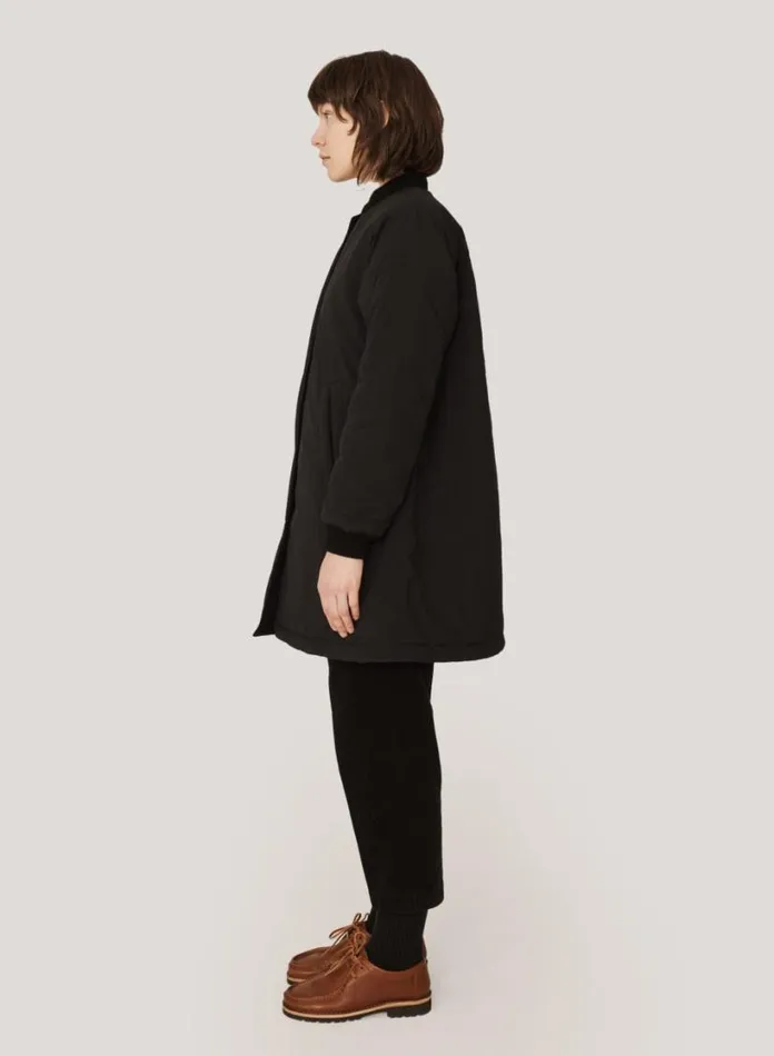 YMC Sharks Baseball Ripstop Coat Black Womens Outerwear