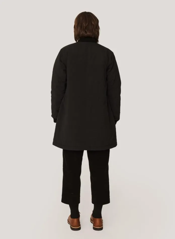 YMC Sharks Baseball Ripstop Coat Black Womens Outerwear