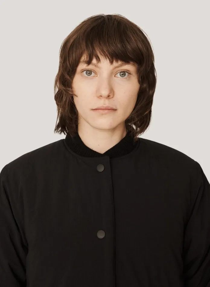 YMC Sharks Baseball Ripstop Coat Black Womens Outerwear