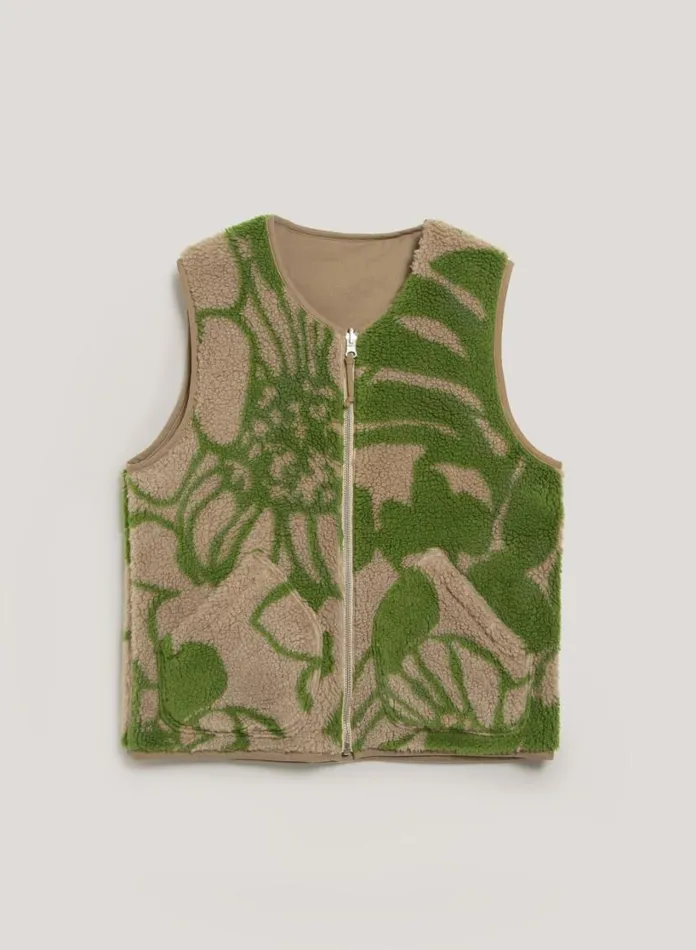 YMC Utah Waistcoat Green Multi Womens Outerwear