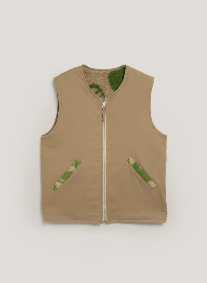 YMC Utah Waistcoat Green Multi Womens Outerwear