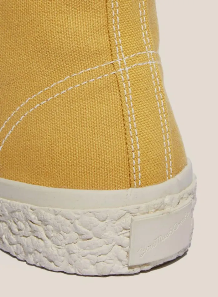 YMC Vulcanised High Top Sneakers Yellow Mens Footwear