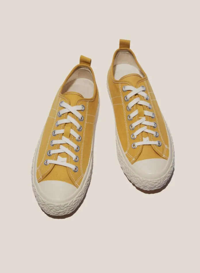 YMC Vulcanised Low Top Sneakers Yellow Womens Footwear