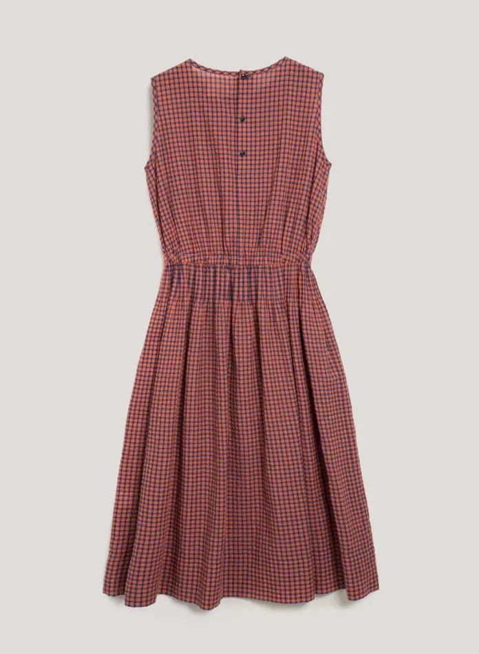 YMC Wednesday Dress Red Multi Womens Dresses