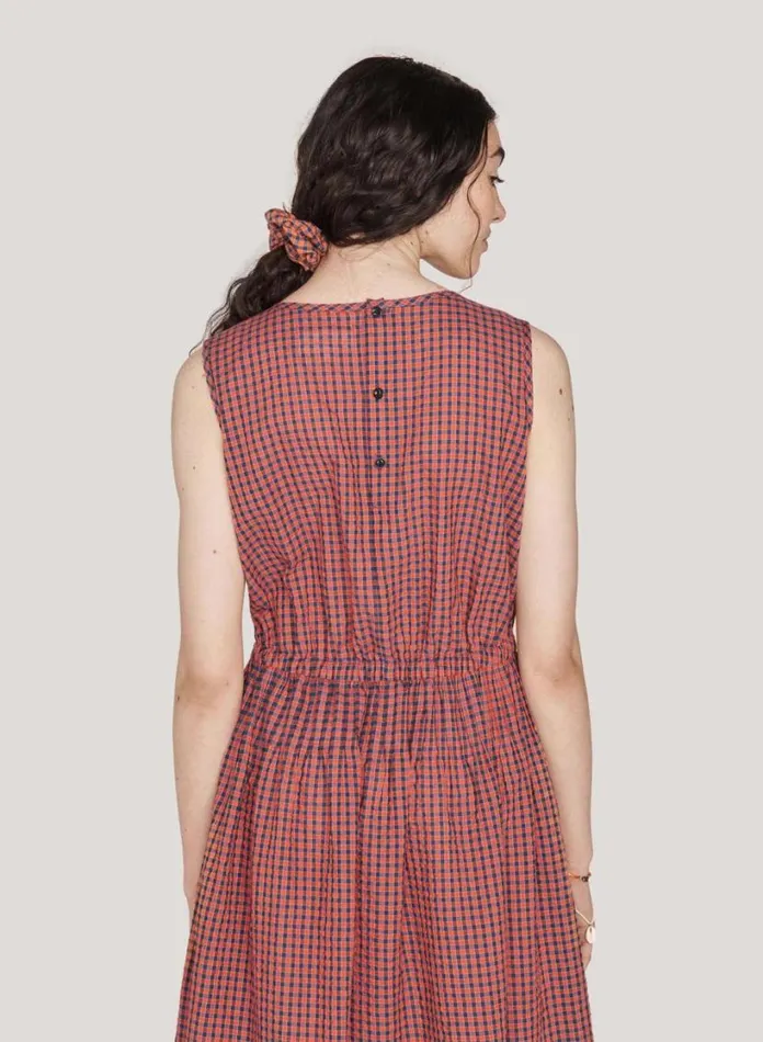 YMC Wednesday Dress Red Multi Womens Dresses