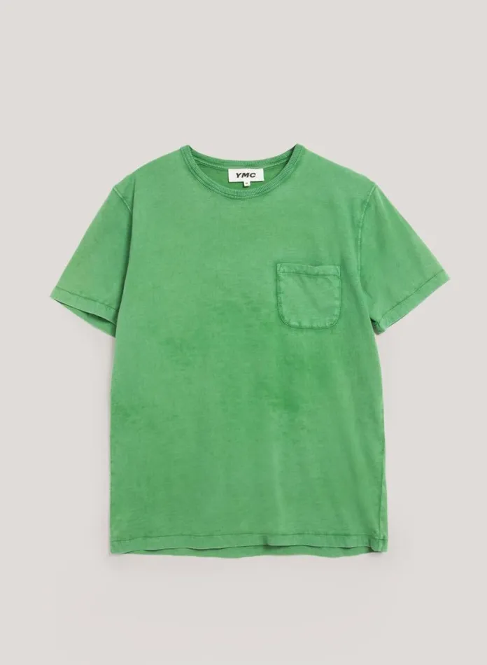 YMC Wild Ones Pocket T Shirt Green Mens TShirts