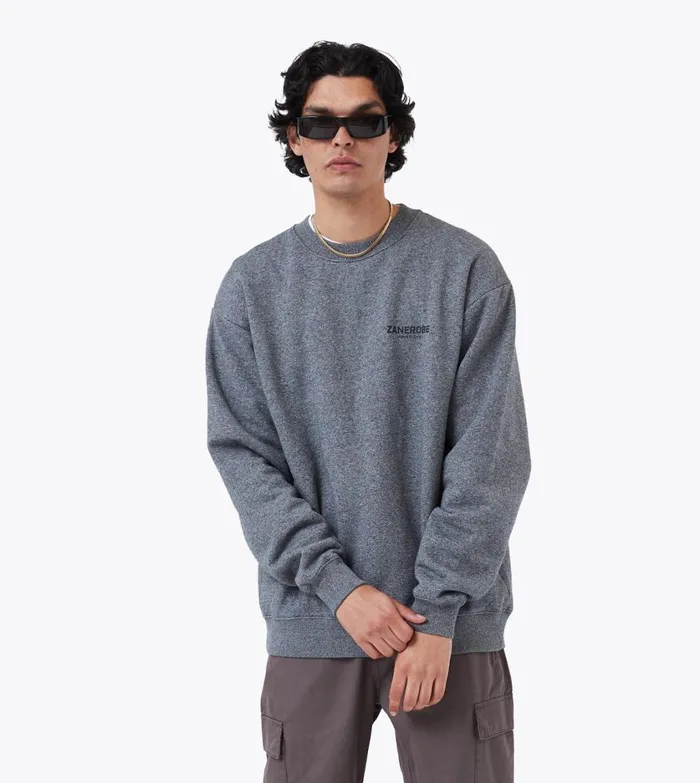 Zanerobe Hoodies and Sweaters Men ZDS Lowgo Crew Sweat Static