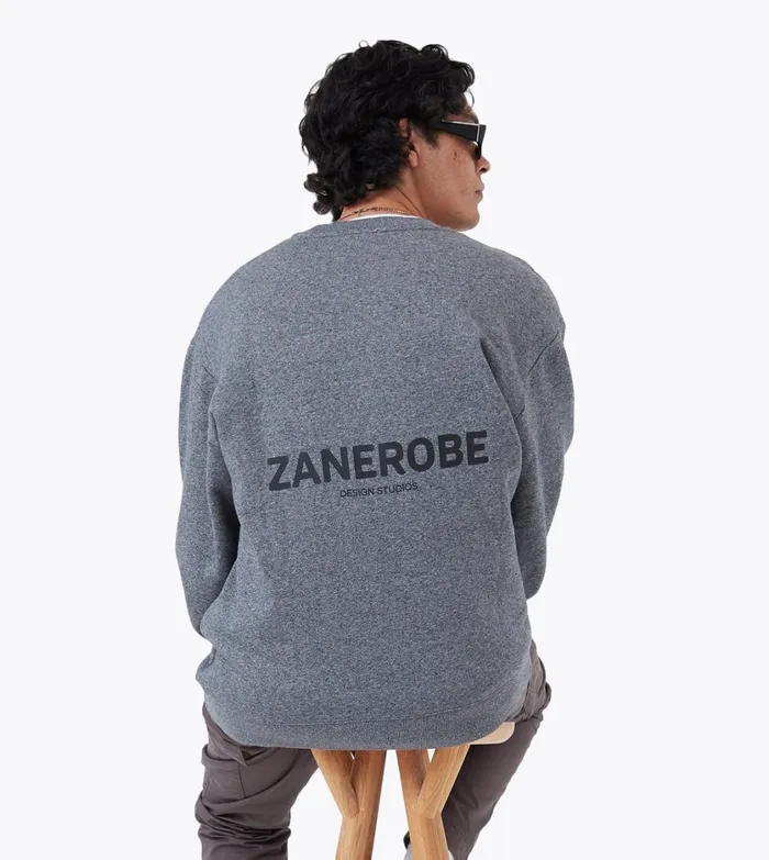 Zanerobe Hoodies and Sweaters Men ZDS Lowgo Crew Sweat Static
