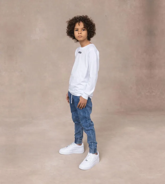 Zanerobe Kids Men Kids Box LS Tee White