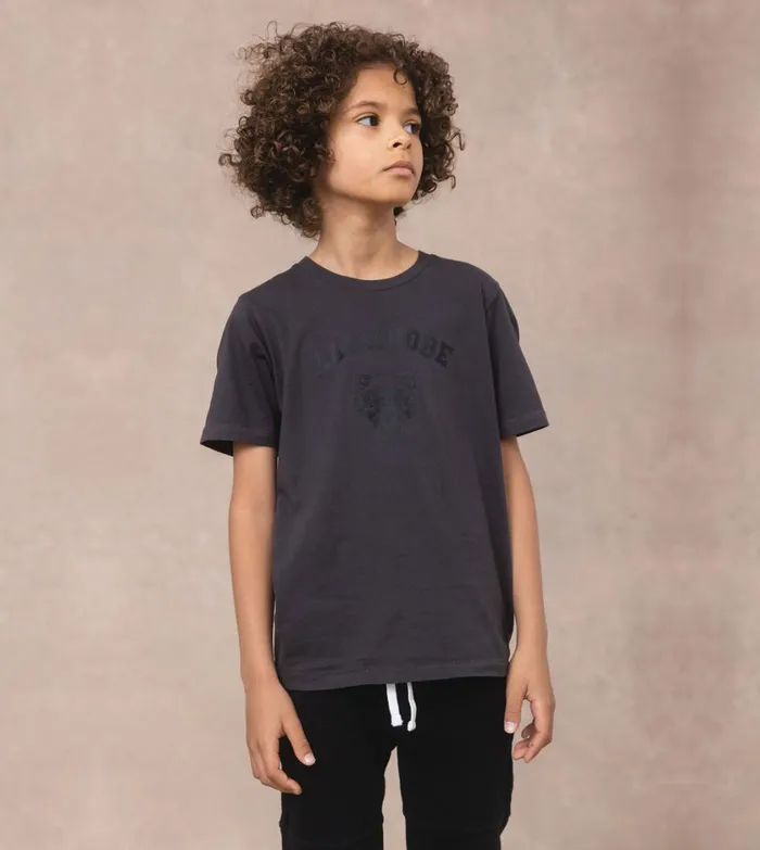 Zanerobe Kids Men Kids Wolf Box Tee GD Dk Grey