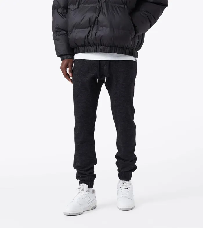 Zanerobe Pants Men Wool Sureshot Jogger Black Flec