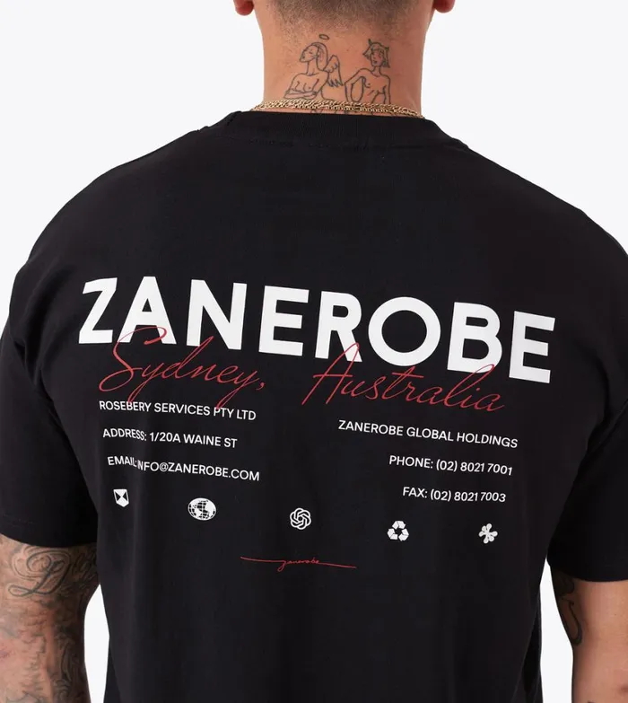 Zanerobe Tees and Tanks Men ZR Box Tee Black